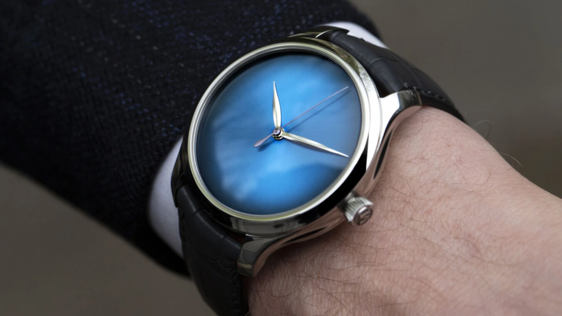 Moser Endeavour concept on a man wrist