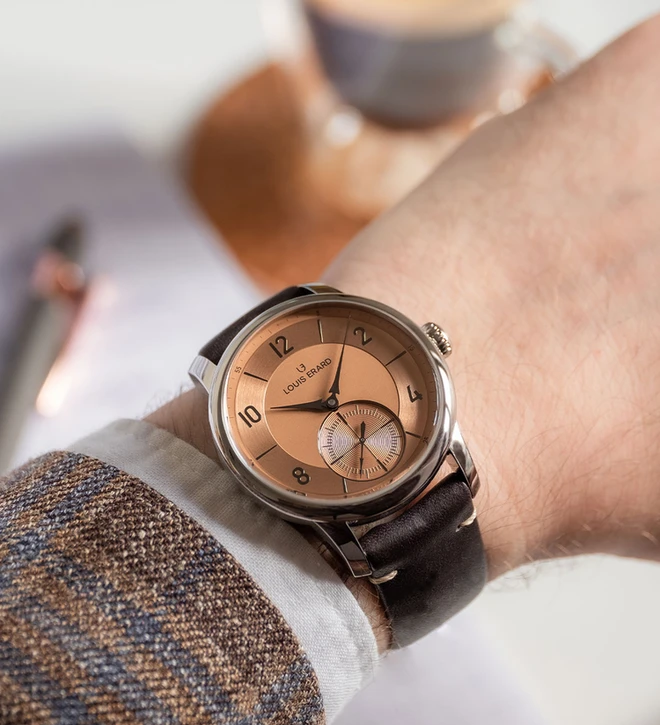 Louis erard terracota wristshot