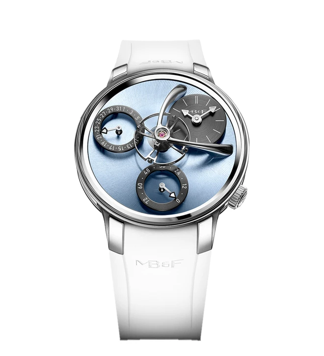 MBandF LM split escapement evo blue front
