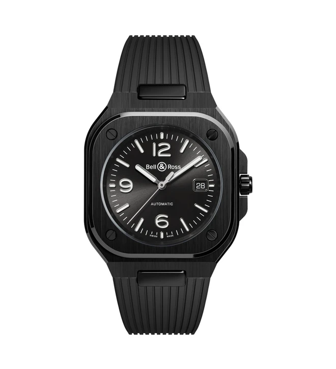 bell ross black ceramic rubber front