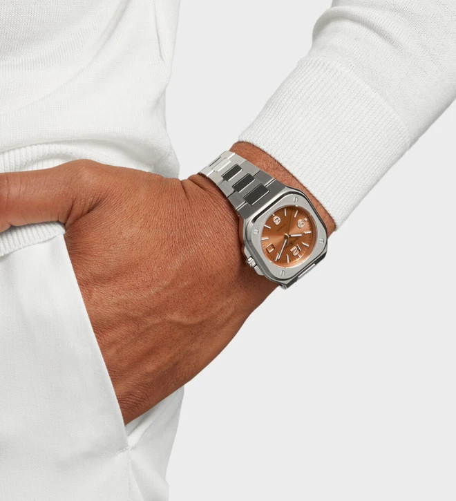 BR05 copper brown steel bellross wristshot