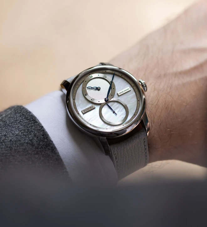 louis erard le regulateur kudoke white mop wristshot