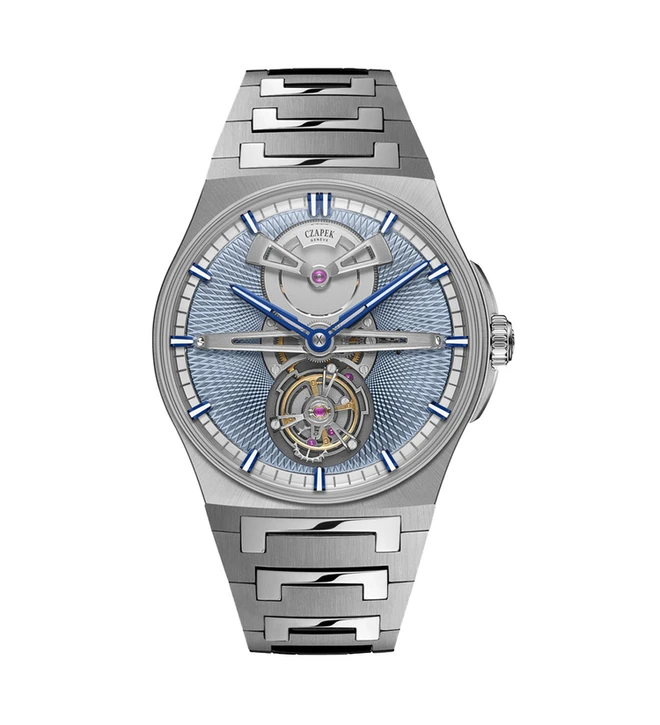 Czapek Antarctique Tourbillon Glacier Blue front