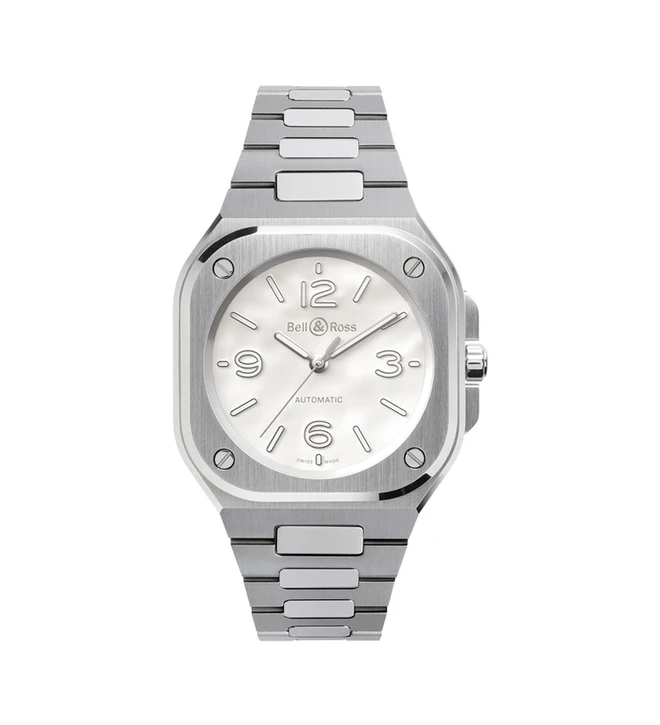 BellRoss br05 36mm pearl front