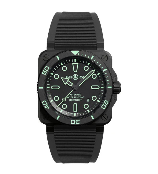 bellross BR0392 diver lum outline front