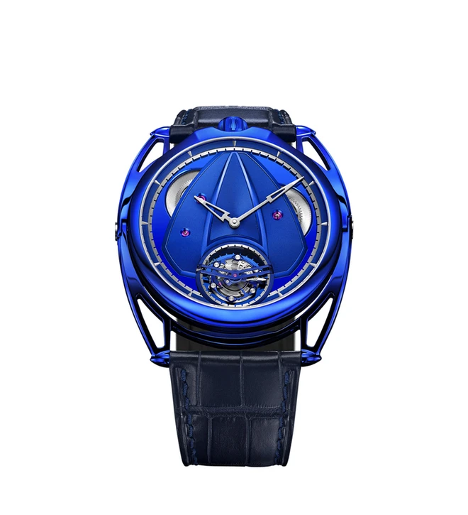 debethune 28xs kind of blue tourbillon front