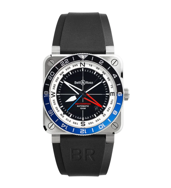 bellross BR 03 gmt compass front
