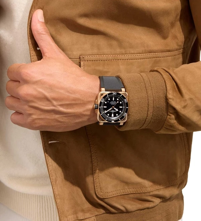 bellandross br03 diver black bronze wristshot