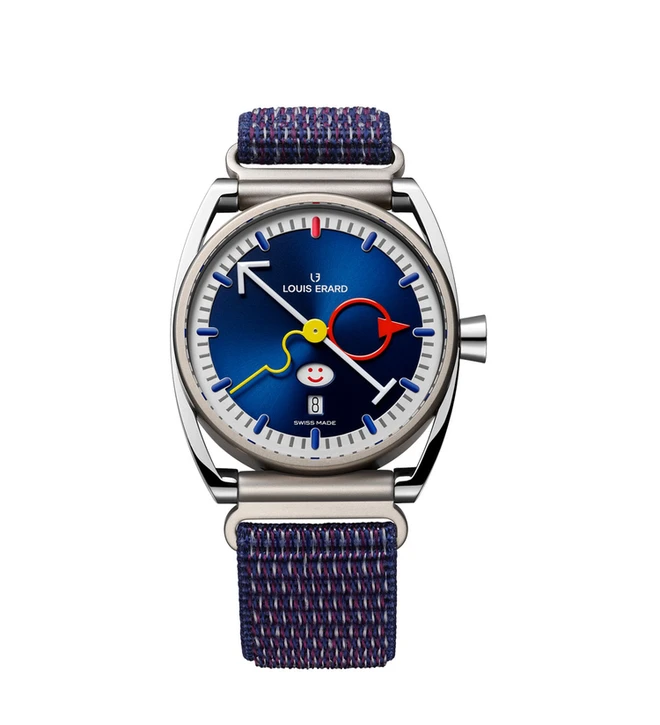 Louis Erard Alain Silberstein smile Day Blue Front