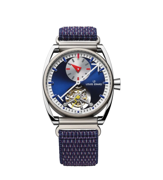 Louis Erard Alain Silberstein Tourbillon Blue Front