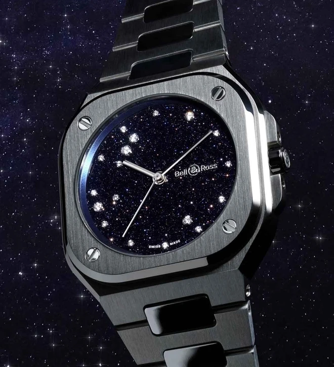 bellross br05 36 mm blue diamond eagle dial