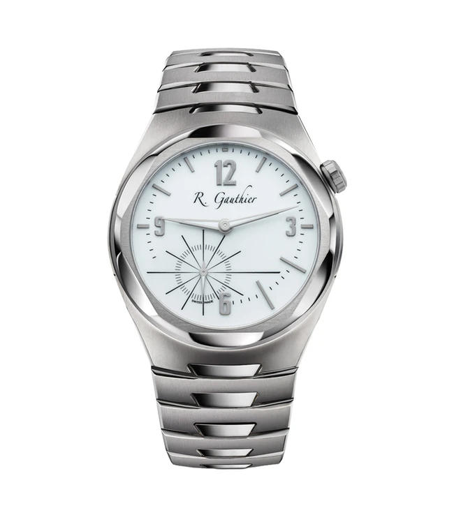 romain gauthier c titanium edition bracelet lumen dial front