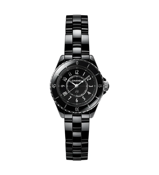 chanel j12 black 28mm H10133 front