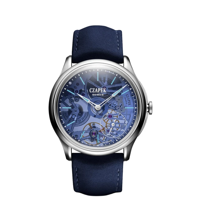 czapek promenade transparencies aqua blue front