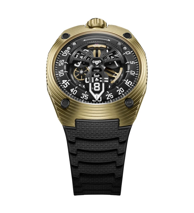 urwerk ur150 scorpion golden front