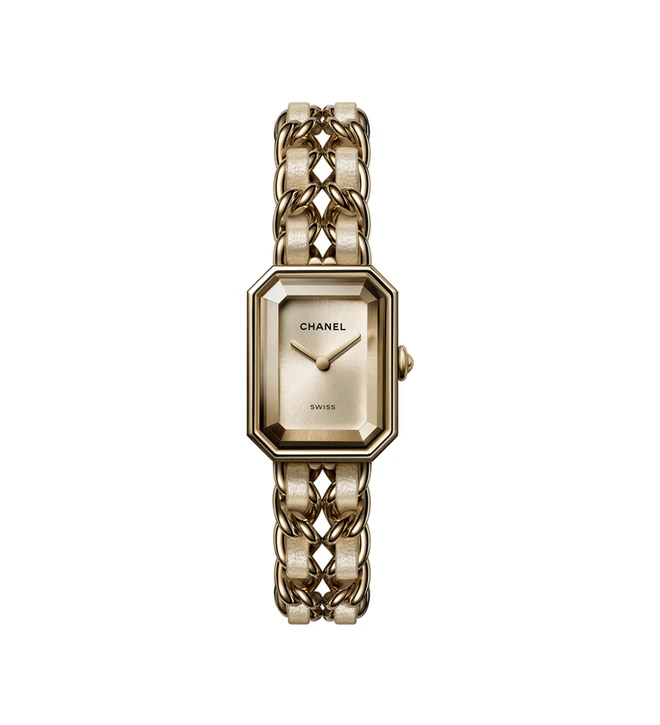 chanel premiere chain golden brown watch H11152 front