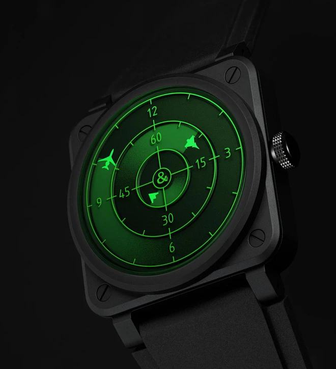 bellross br 03 green radar ceramic dial