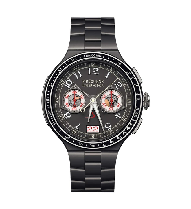 Chronographe_Rattrapante_titanium_fpjourne_grey_dial_front
