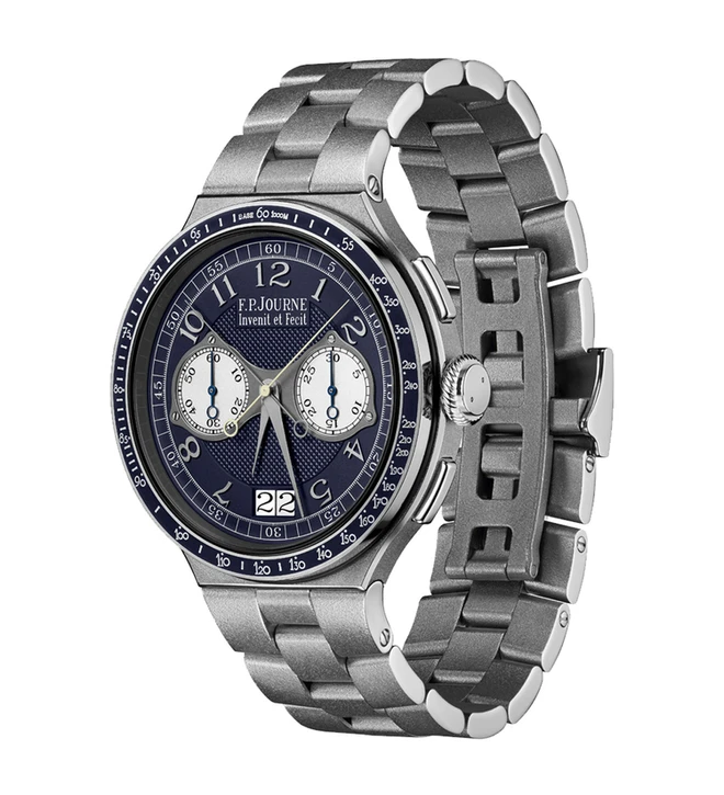 Chronographe_Rattrapante_platinum_fpjourne_blue_dial_watch