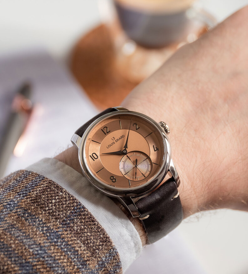 Louis erard terracota wristshot