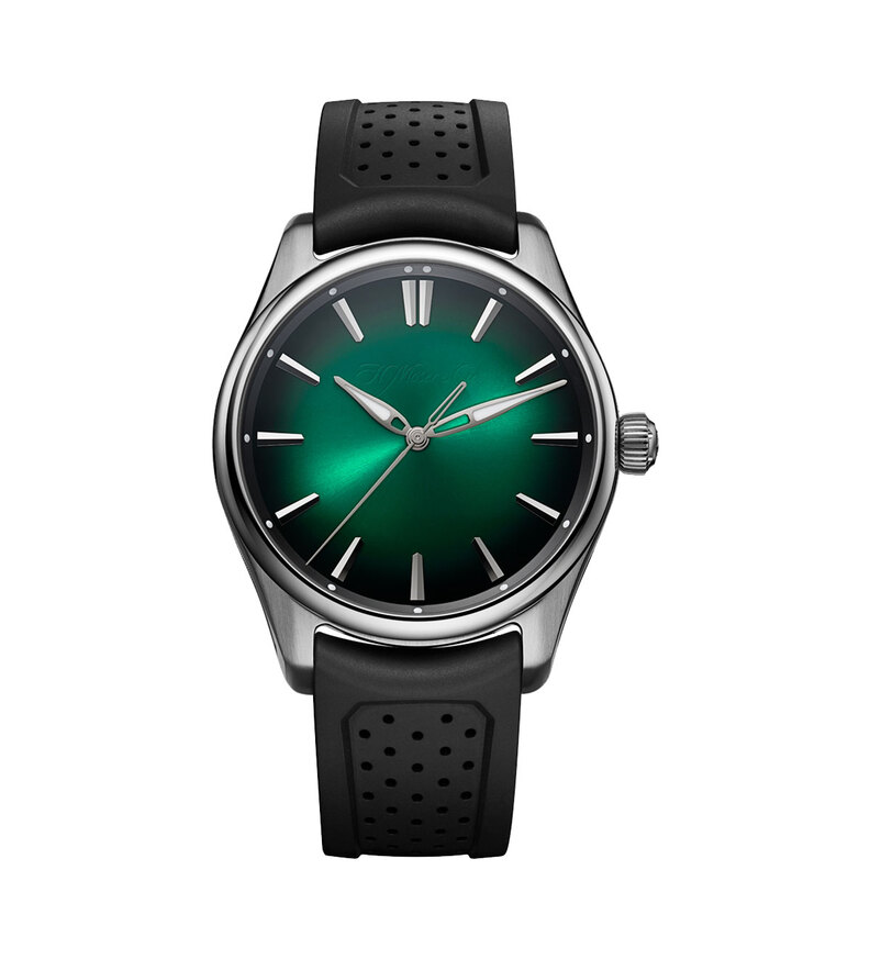 HMoser Pioneer CentreSeconds CosmicGreen front