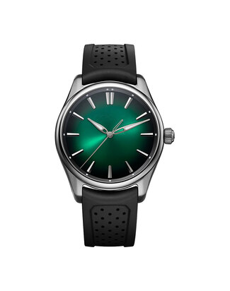 HMoser Pioneer CentreSeconds CosmicGreen front