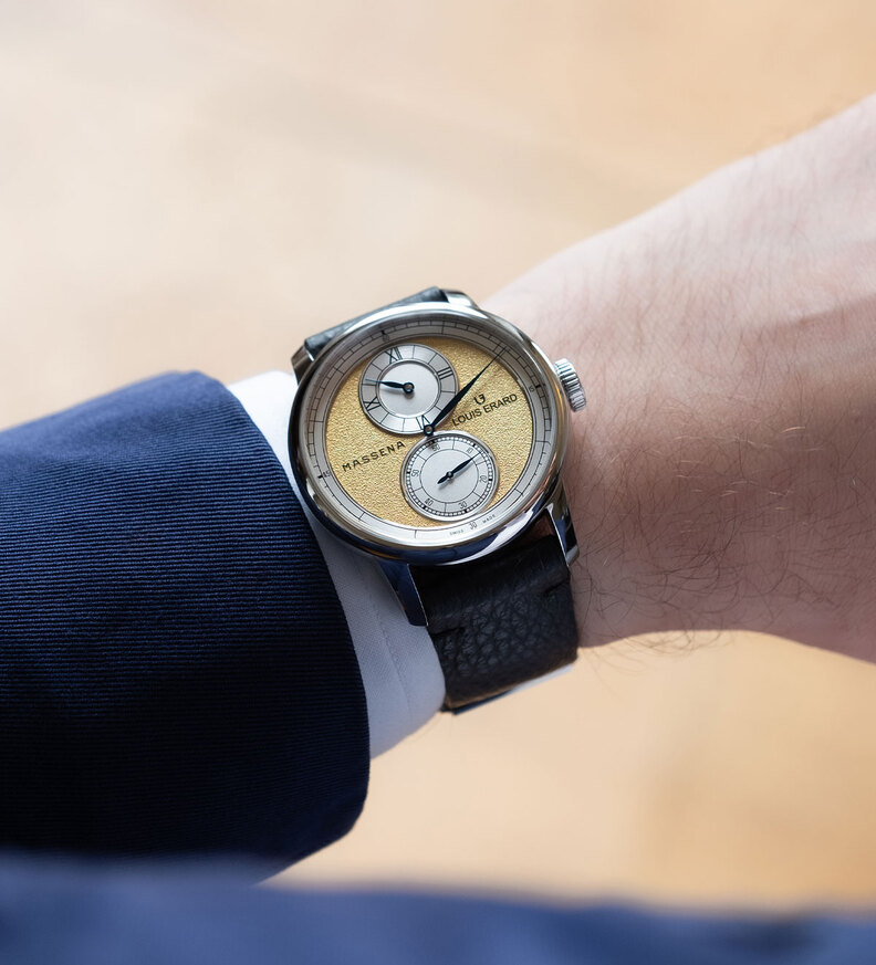 louis erard massena lab wristshot gold