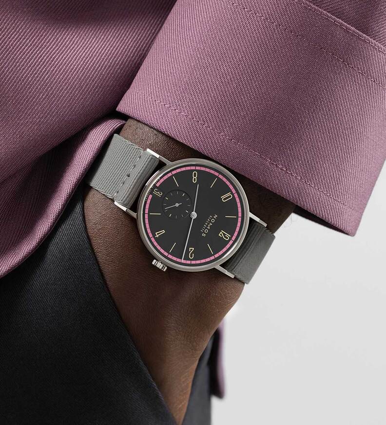 nomos tangente tiefseegrau wristshot