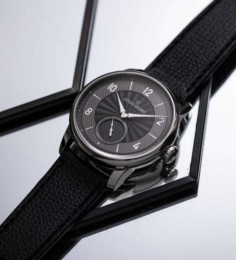 louis erard excellence petite Send guilloche black dial