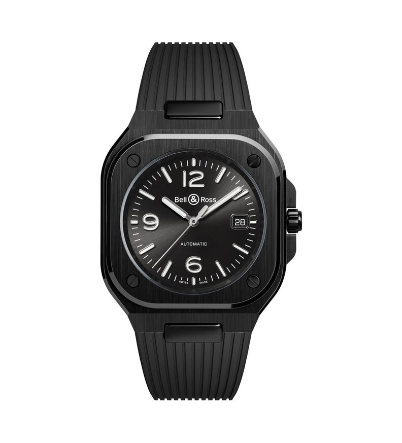 bell ross black ceramic rubber front
