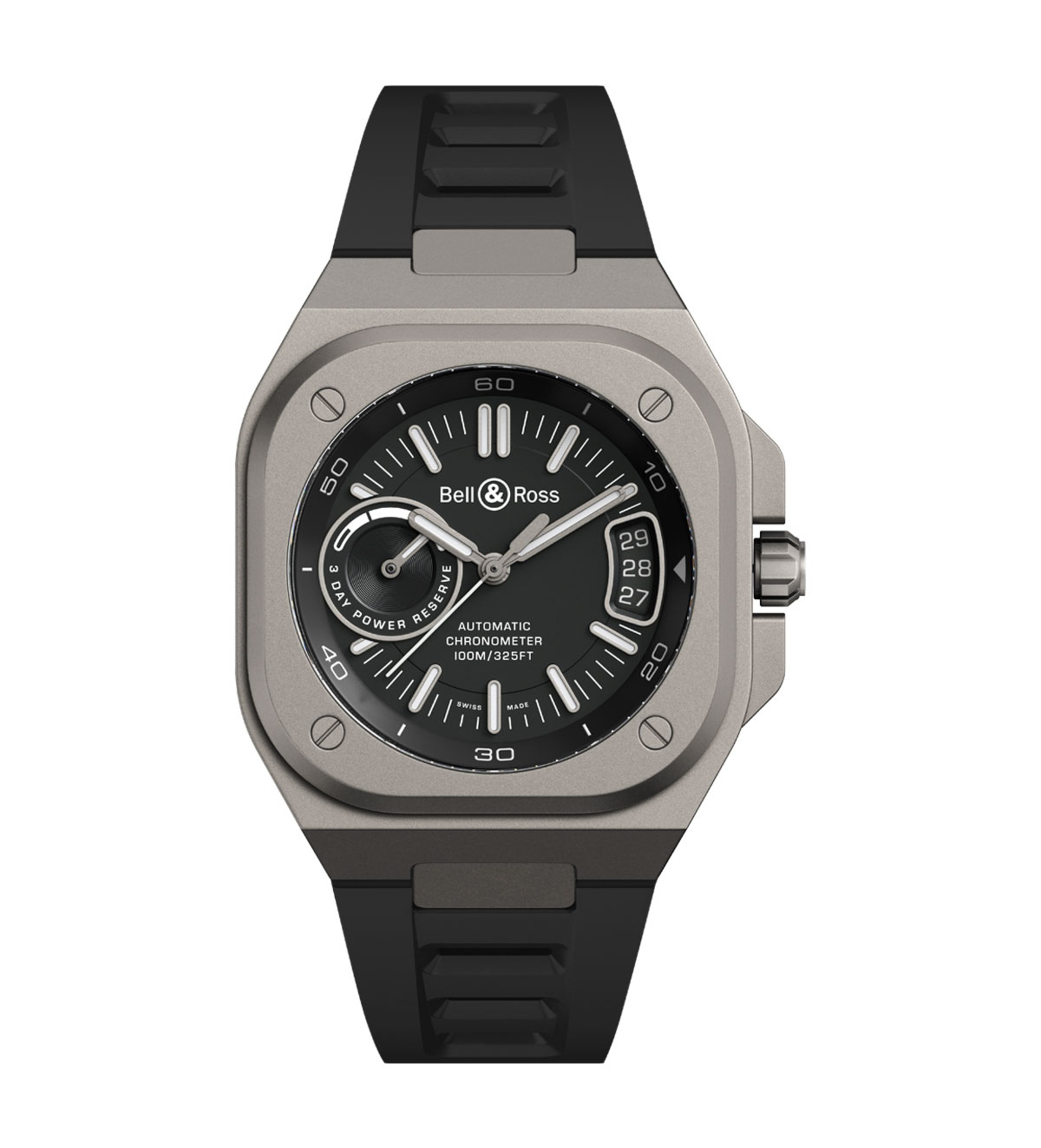 BRX5 blacktitanium rubber bellandross front