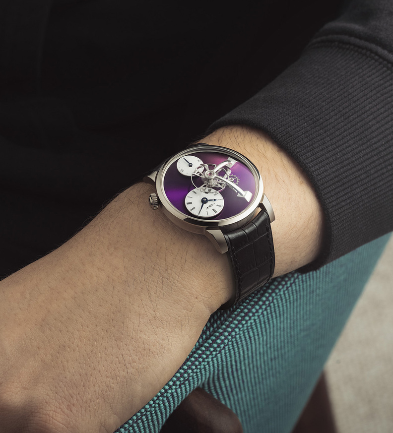MBandF LM 101 white gold wristshot