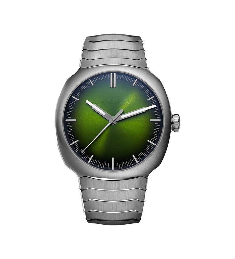 HMoser Streamliner Centre Seconds Matrix Green front