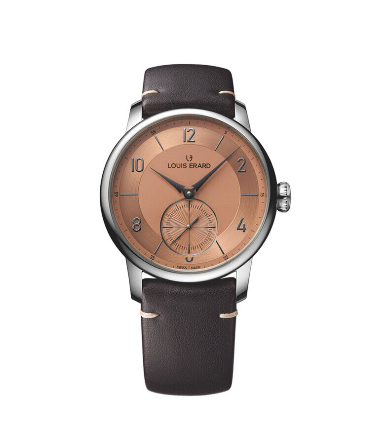 Louis erard petite seconde terracotta 42mm front