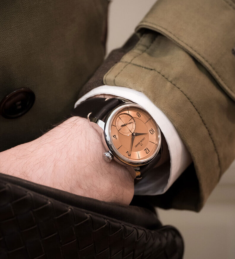 Louis erard petite seconde terracota 42mm wristshot