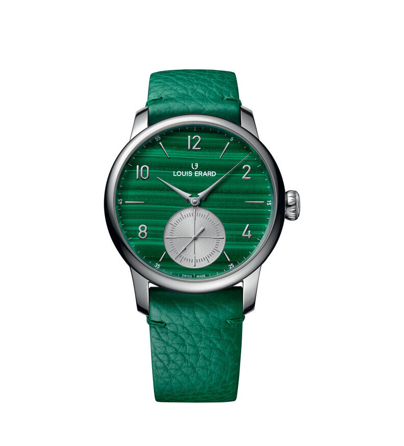 louis erard petite seconde malachite front