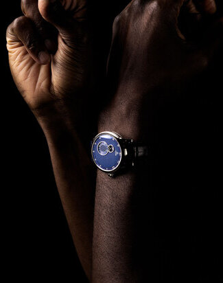 trilobe nuit fantastique grained blue 38 5 wristshot