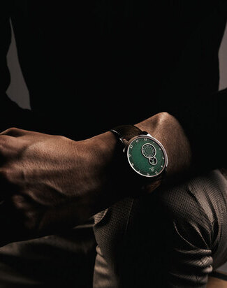 trilobe nuit fantastique grained green 38 5 wristshot