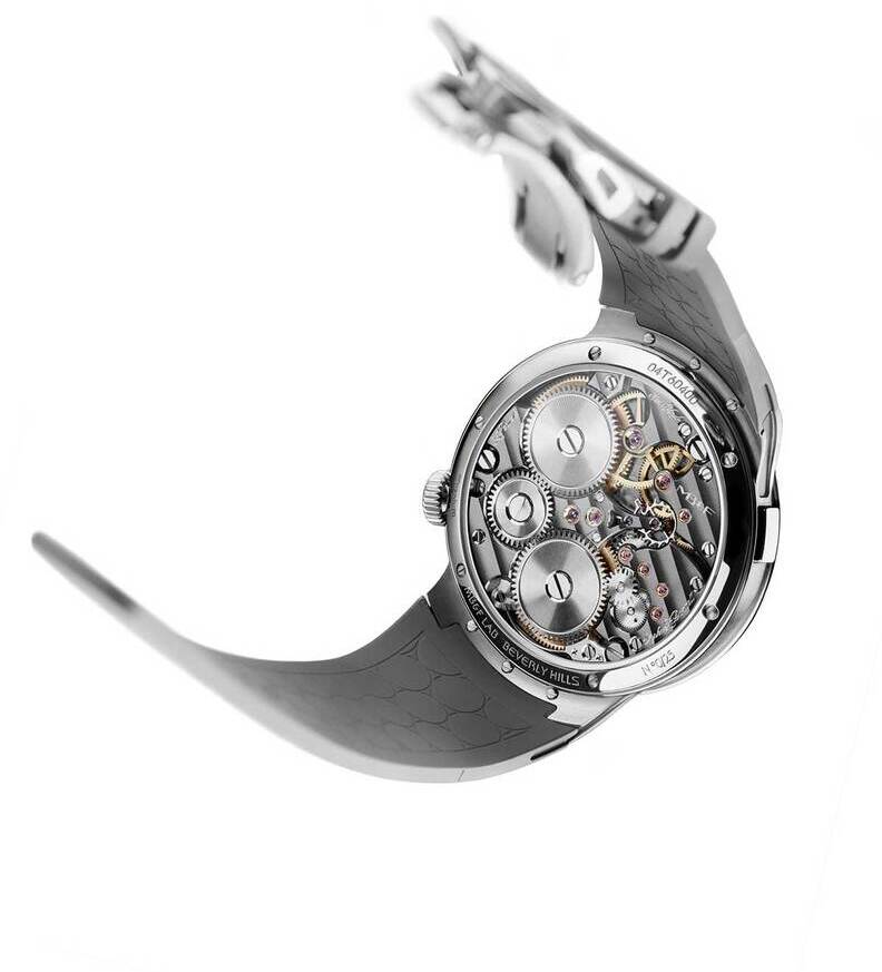 MBandF LM split escapement blue caseback