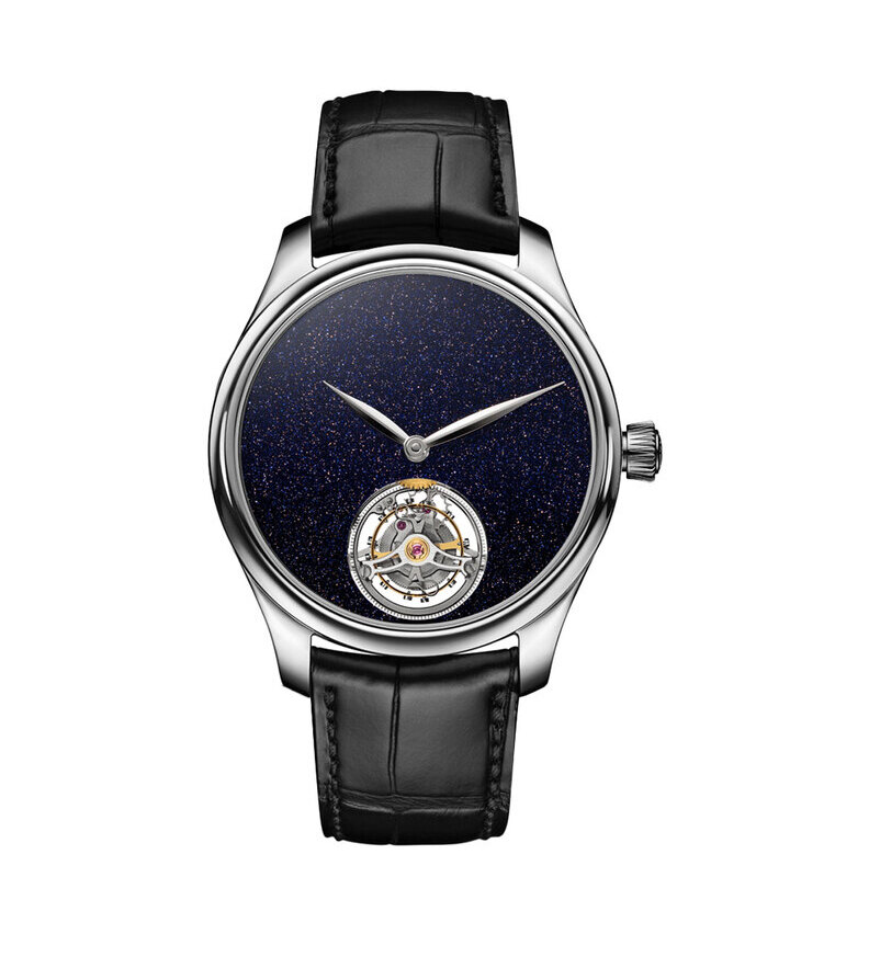 Endeavour Aventurine Tourbillon Steel front