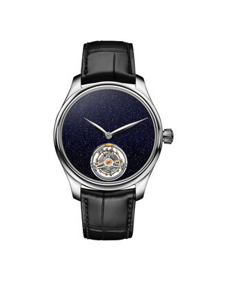 Endeavour Aventurine Tourbillon Steel front
