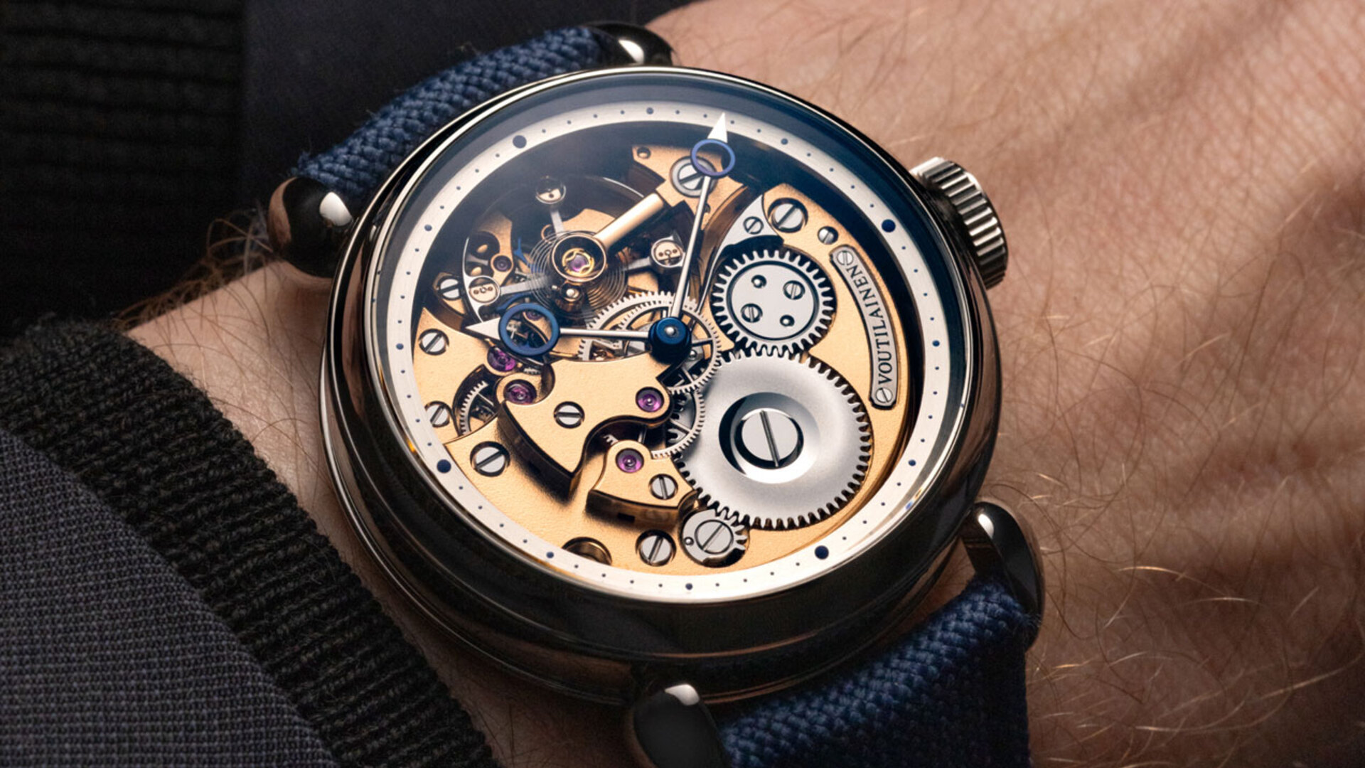 Voutilainen KV20i Reversed GMT Milano Edition journal wristshot