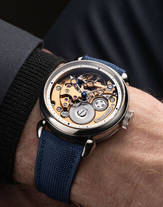 Voutilainen KV20i Reversed GMT Milano Edition journal wristshot