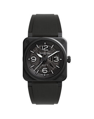bellross BR03 Skeleton Black Ceramic front