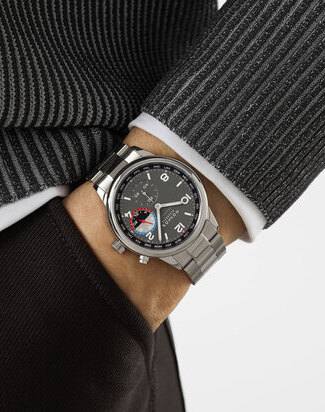 Nomos Club Sport neomatik Worldtimer Volcano wristshot