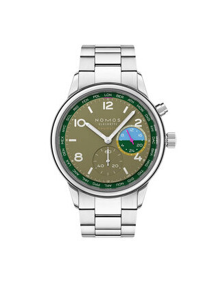 Nomos Club Sport neomatik Worldtimer Jungle front