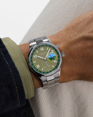 Nomos Club Sport neomatik Worldtimer Jungle wristshot
