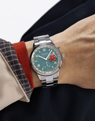 Nomos Club Sport neomatik Worldtimer Glacier wristshot