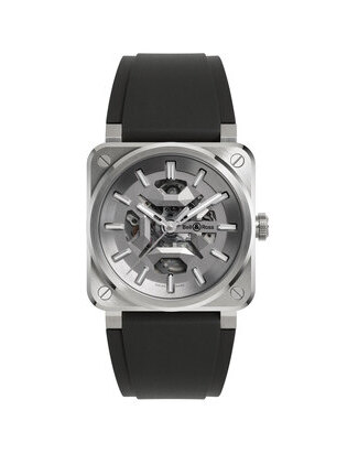 bellross BR 03 Skeleton Grey Steel front