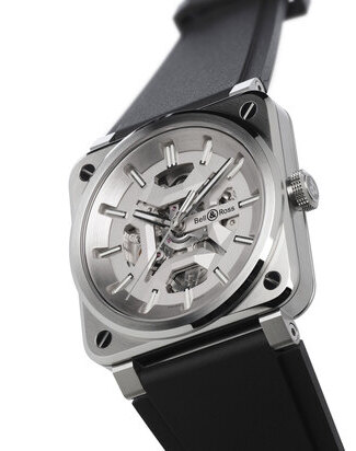 bellross BR 03 Skeleton Grey Steel dial